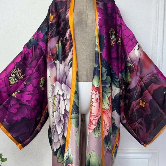 quality kimono african print dress beach wear Elegant Cardigan sexy Holiday beac - Picture 2 of 4